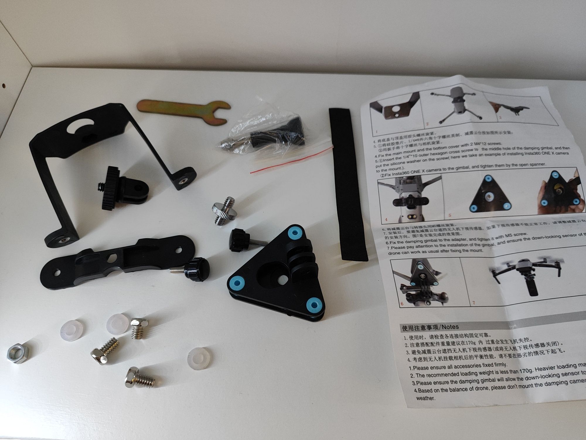 STARTRC Uchwyt kamery Stały amortyzator dla DJI Mavic 2 Insta360 ONE