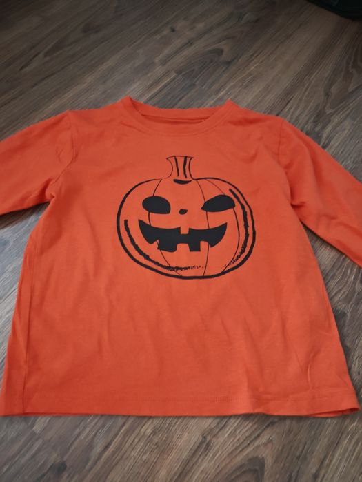 Bluzka r. 116 dynia halloween bluza pomarańczowa bal dyni