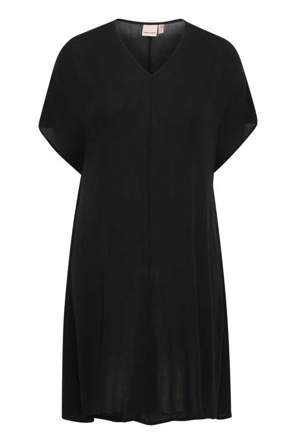 SIMPLE WISH  letnia sukienka midi na co dzień wiskoza 54/56 czarna