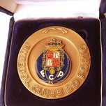 Medalha de Bronze Esmalte Desporto Futebol FCP Porto Dragão em Estojo