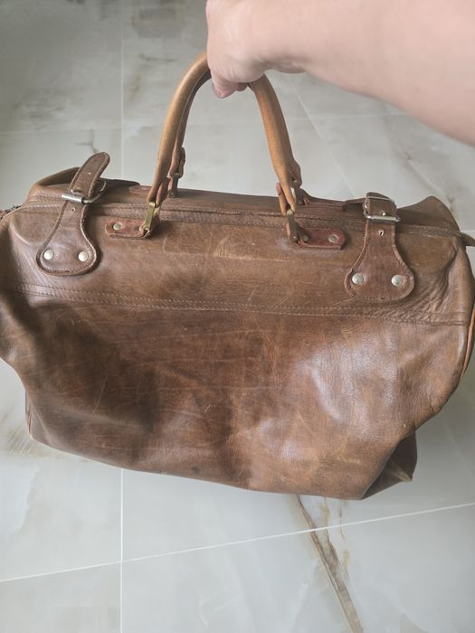 Torba ze skóry naturalnej.- duża.