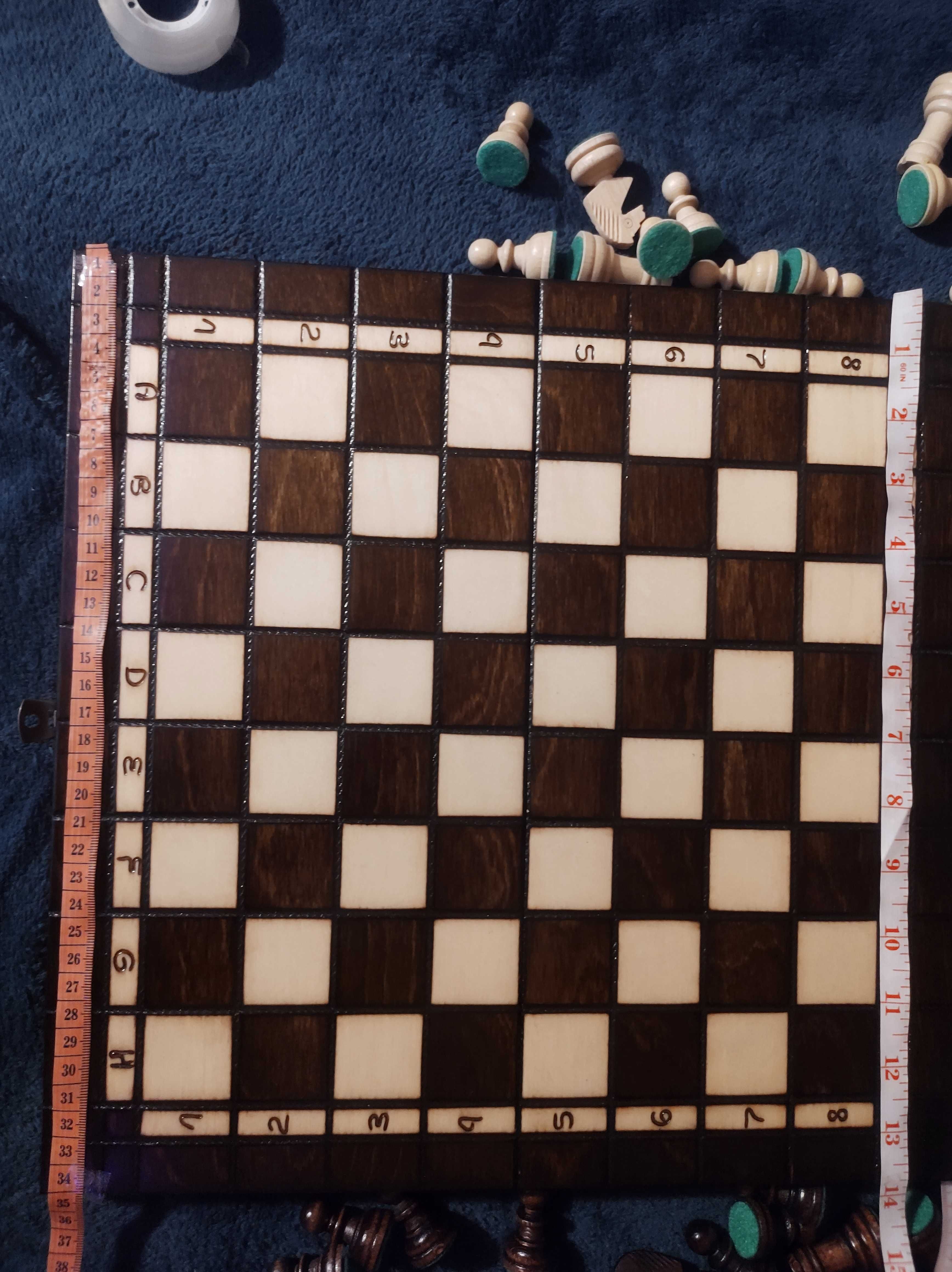 szachy drewniane duże NOWE 34*34cm