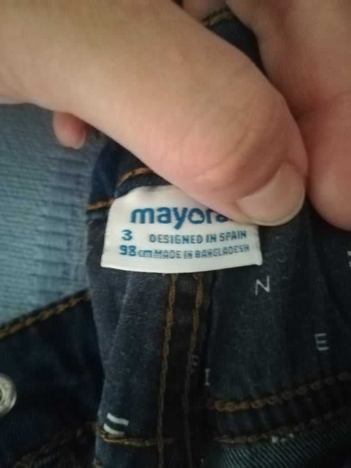 Conjunto Mayoral: camisa manga comprida + calças de ganga 3 anos