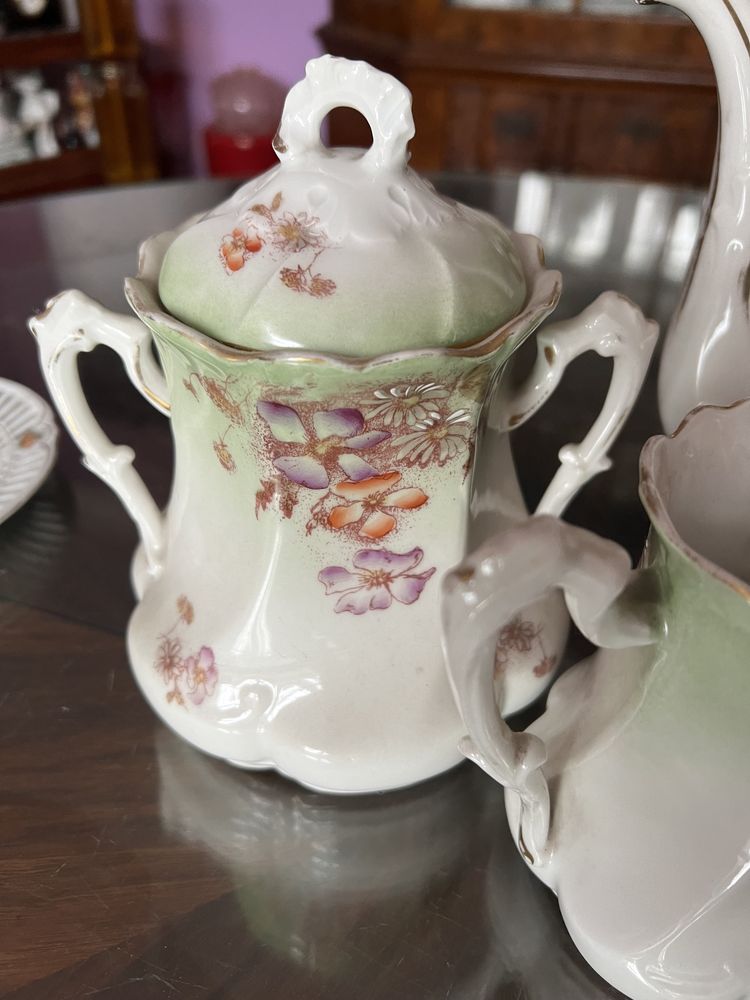 Porcelana serwis secesja środek stołu Stary Śląsk XIX wiek