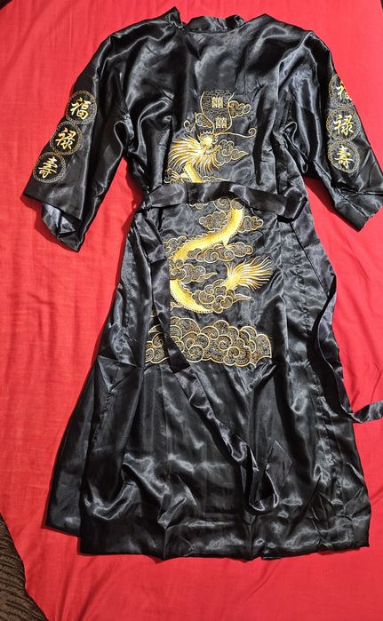 Натуральний шовк халат кімоно чоловічий жіночий