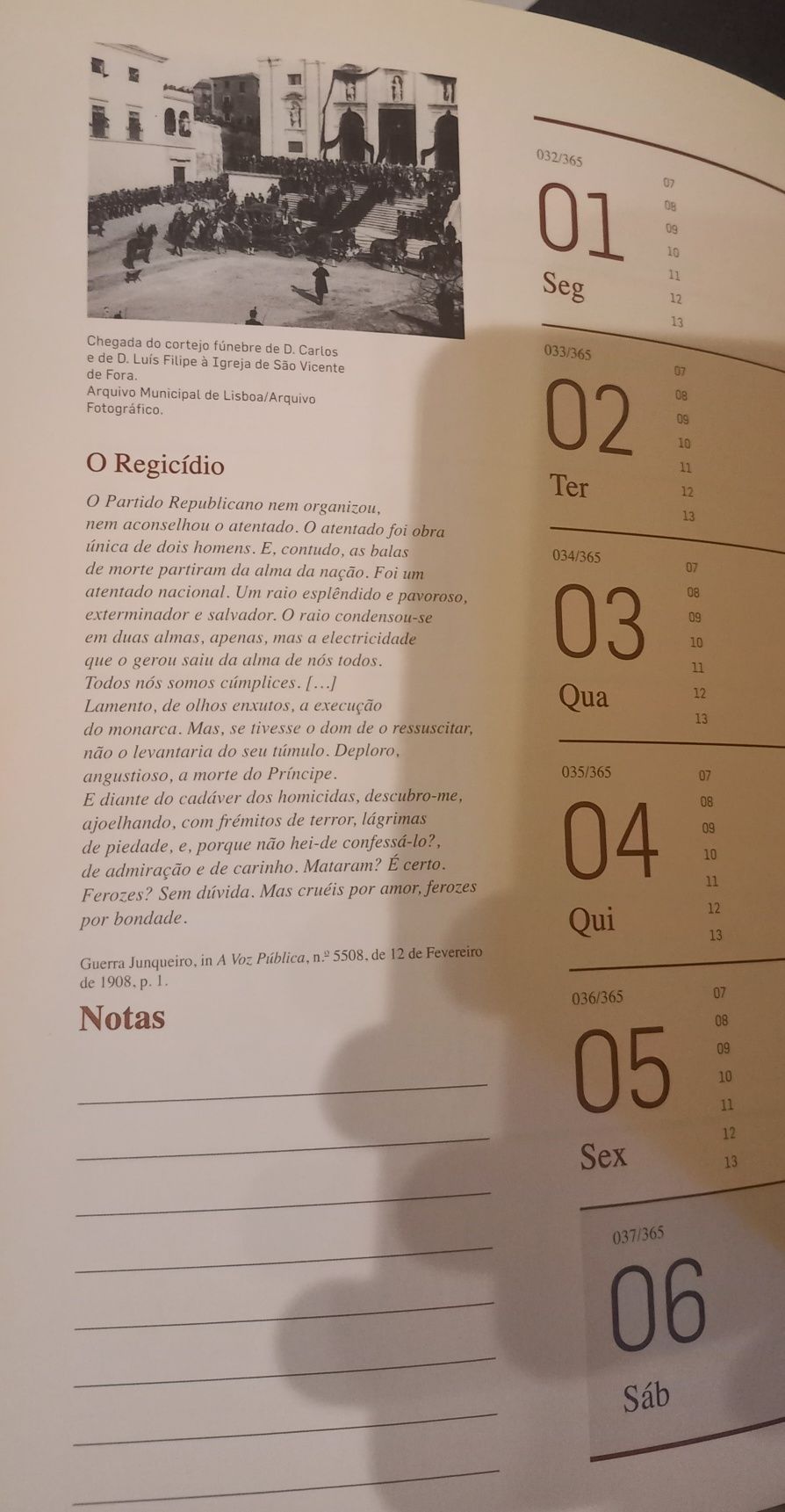 Agenda do centenário da República,  da INCM.