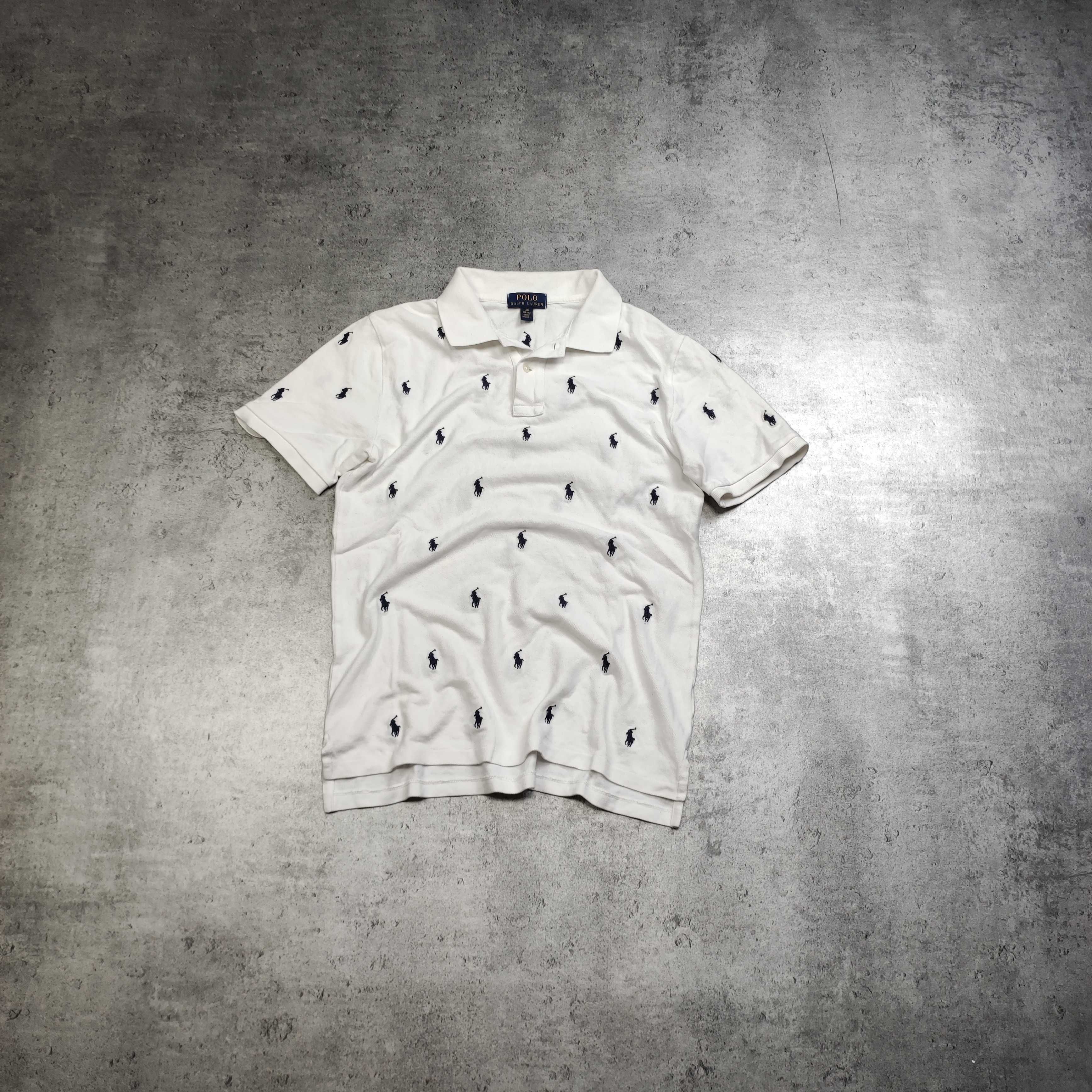 MĘSKA PREMIUM Koszulka Polo Biała Haft Polo Ralph Lauren Elegancka RL