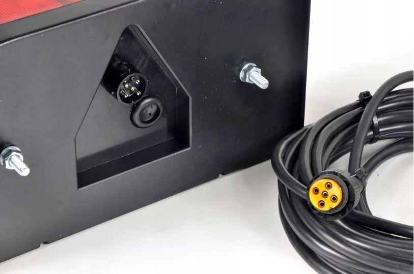 Lampy tylne do przyczepy lawety + wiązka instalacja 12m 13PIN