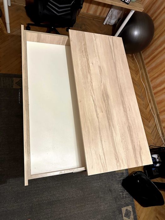 Zadb zadbane / Nowoczesne Biurko Dąb Sonoma z Szufladą - Stan Idealny