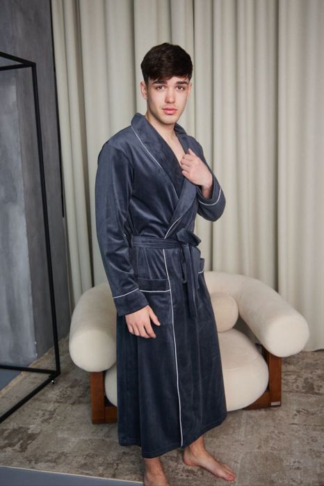 Чоловічий велюровий халат  6 кольорів