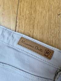 Spodnie jeansowe rurki slim fit Massimo Dutti bezowe S