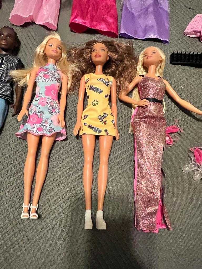 Barbie x 6 + Ken x 1 +  modna szafa na ubranka