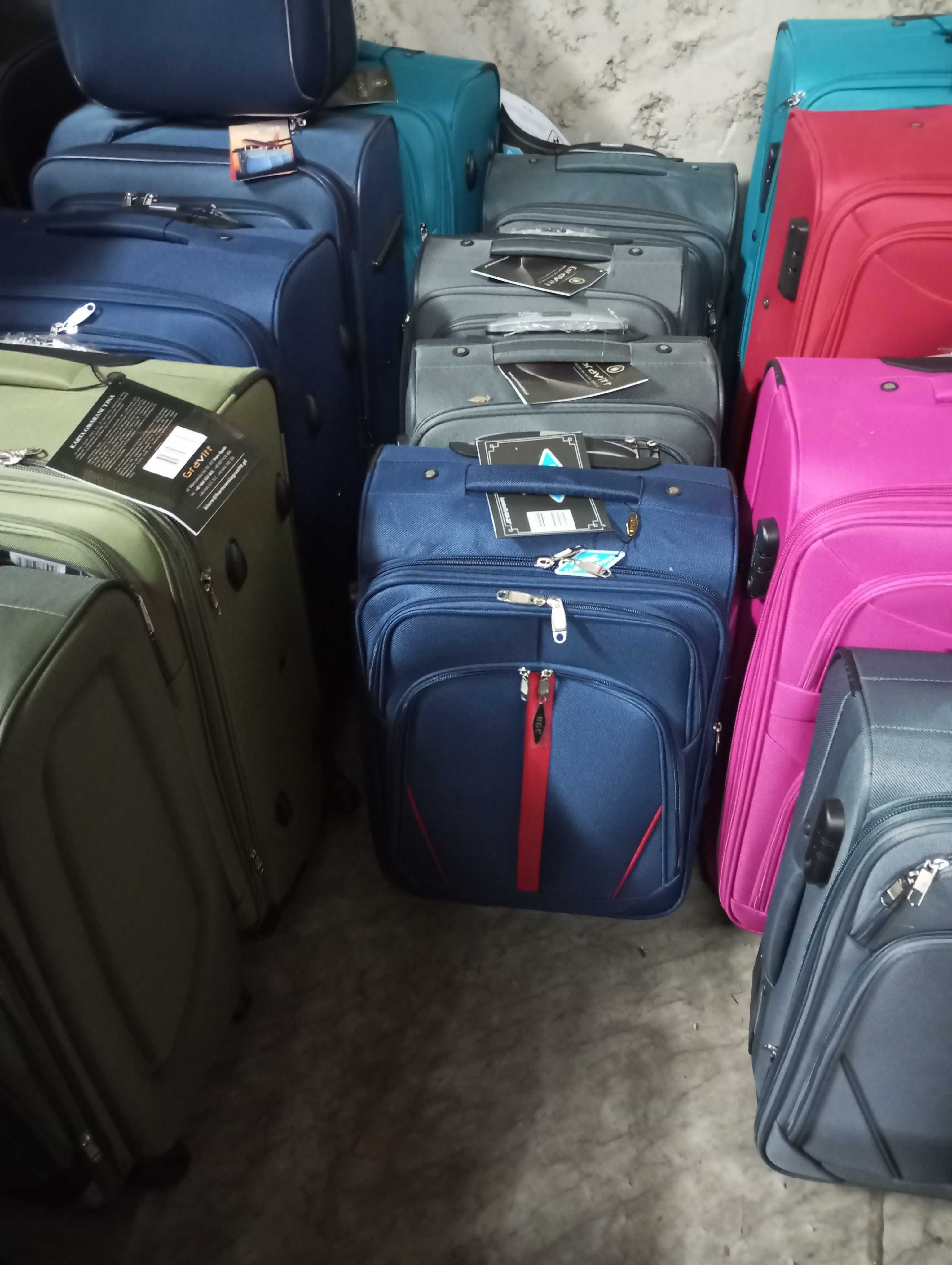 walizka mała kabinowa L na 4 kołach z grubej codury podróżna