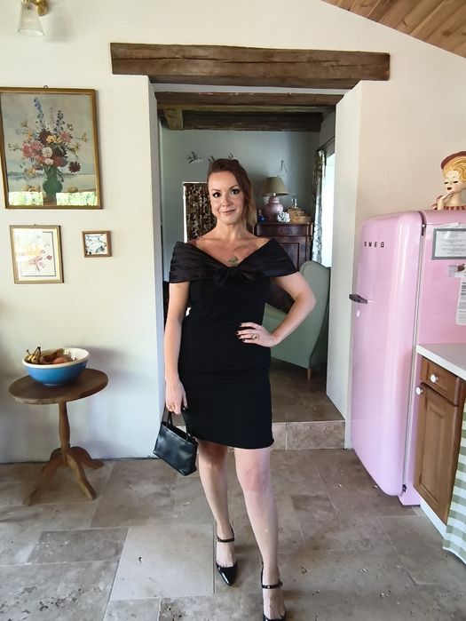 Unikatowa sukienka Old Money vintage z lat 80