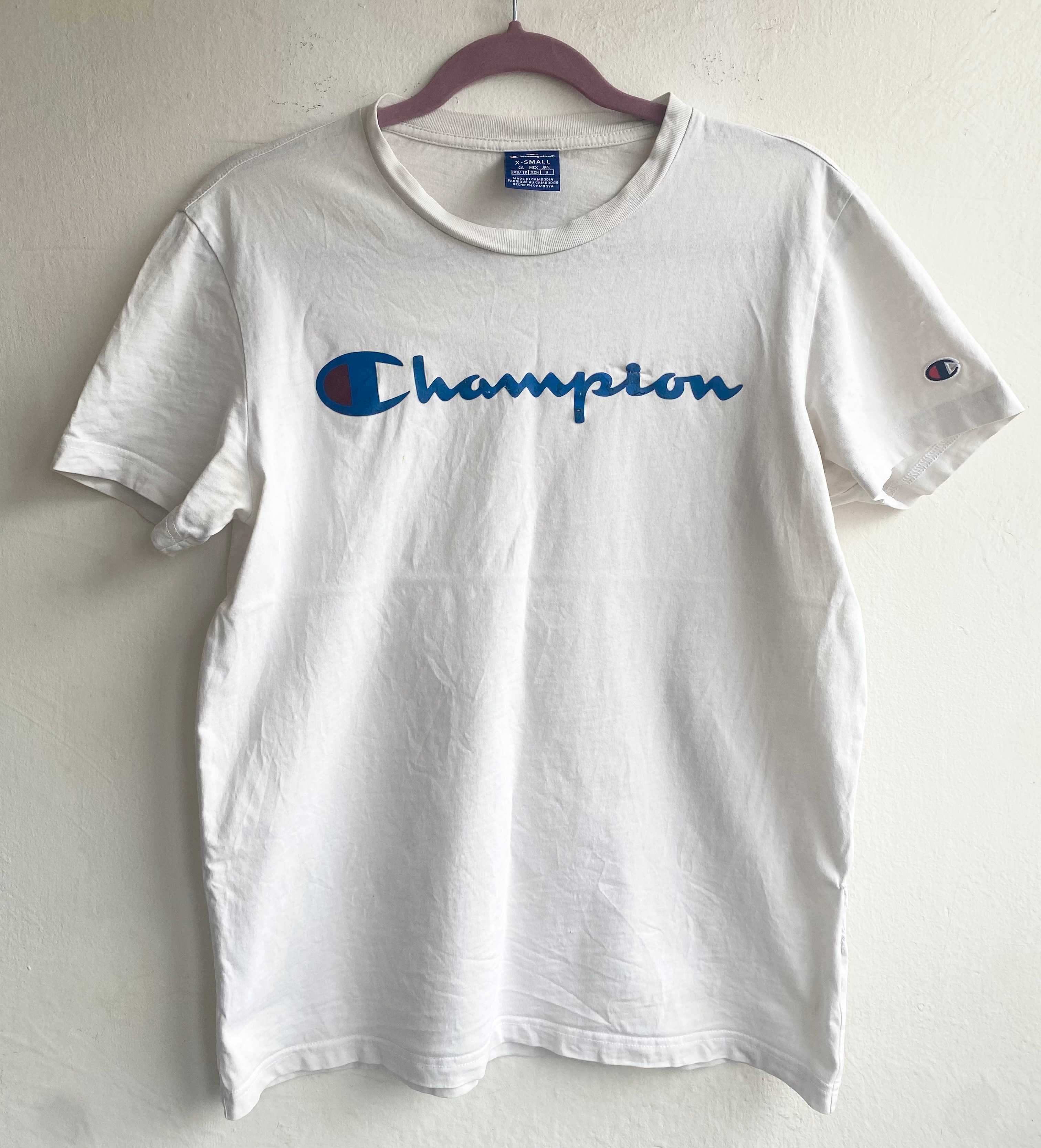 Biały T-shirt męski Champion