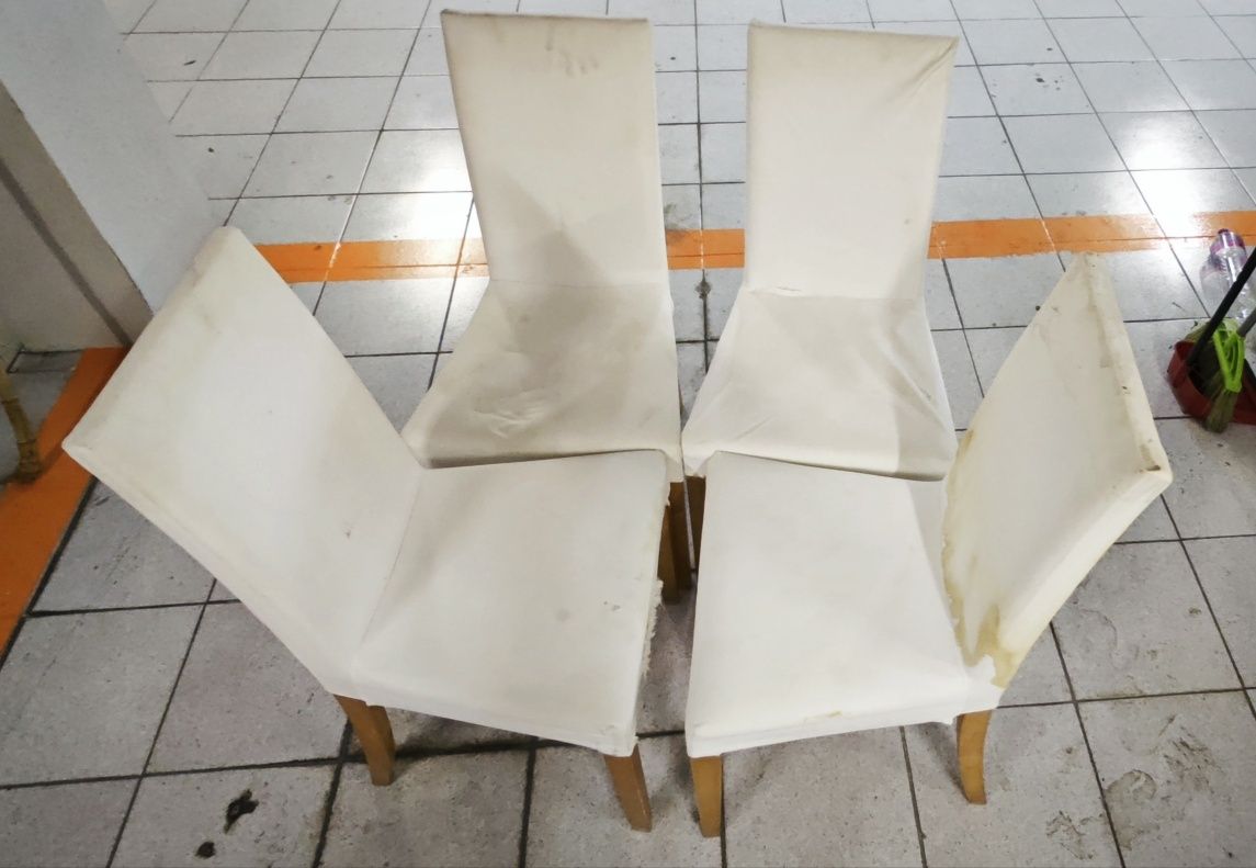 Cadeiras Madeira IKEA com Capa