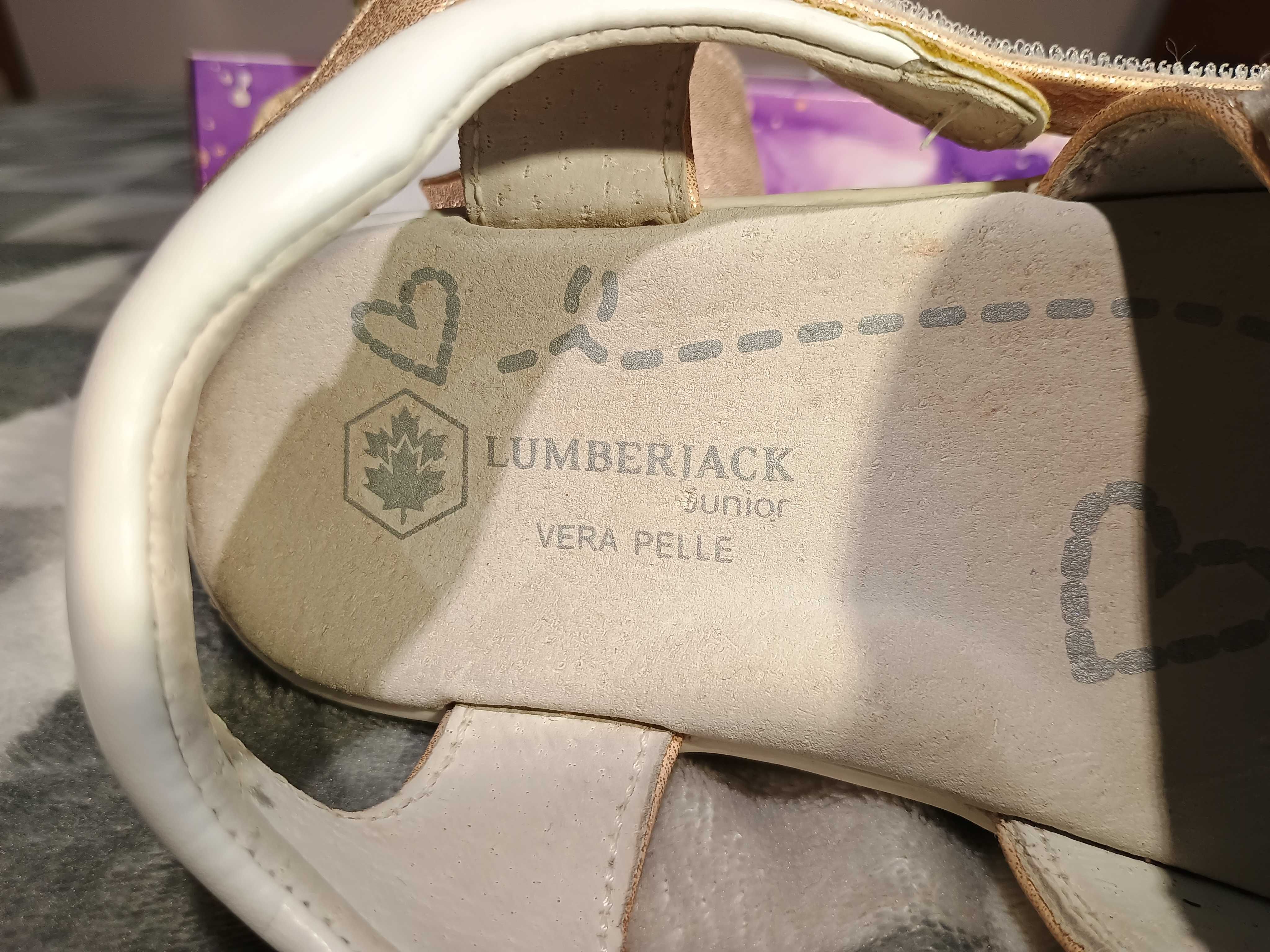Buty sandały firmy LUMBERJACK junior Vera Pelle eleganckie zadbane !