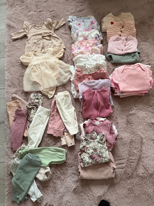 Paka ubrań dla dziewczynki rozmiar 56