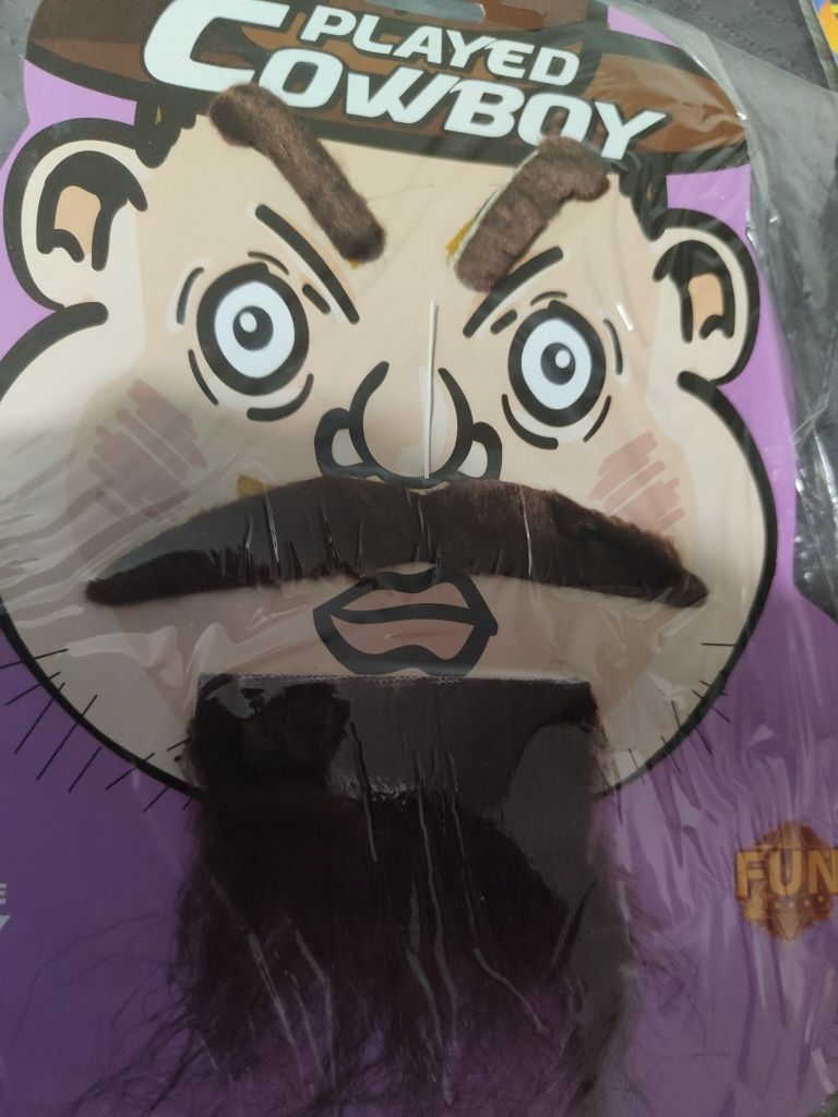 Sztuczka brodą wąsy przebranie kostium strój zarost karnawał halloween