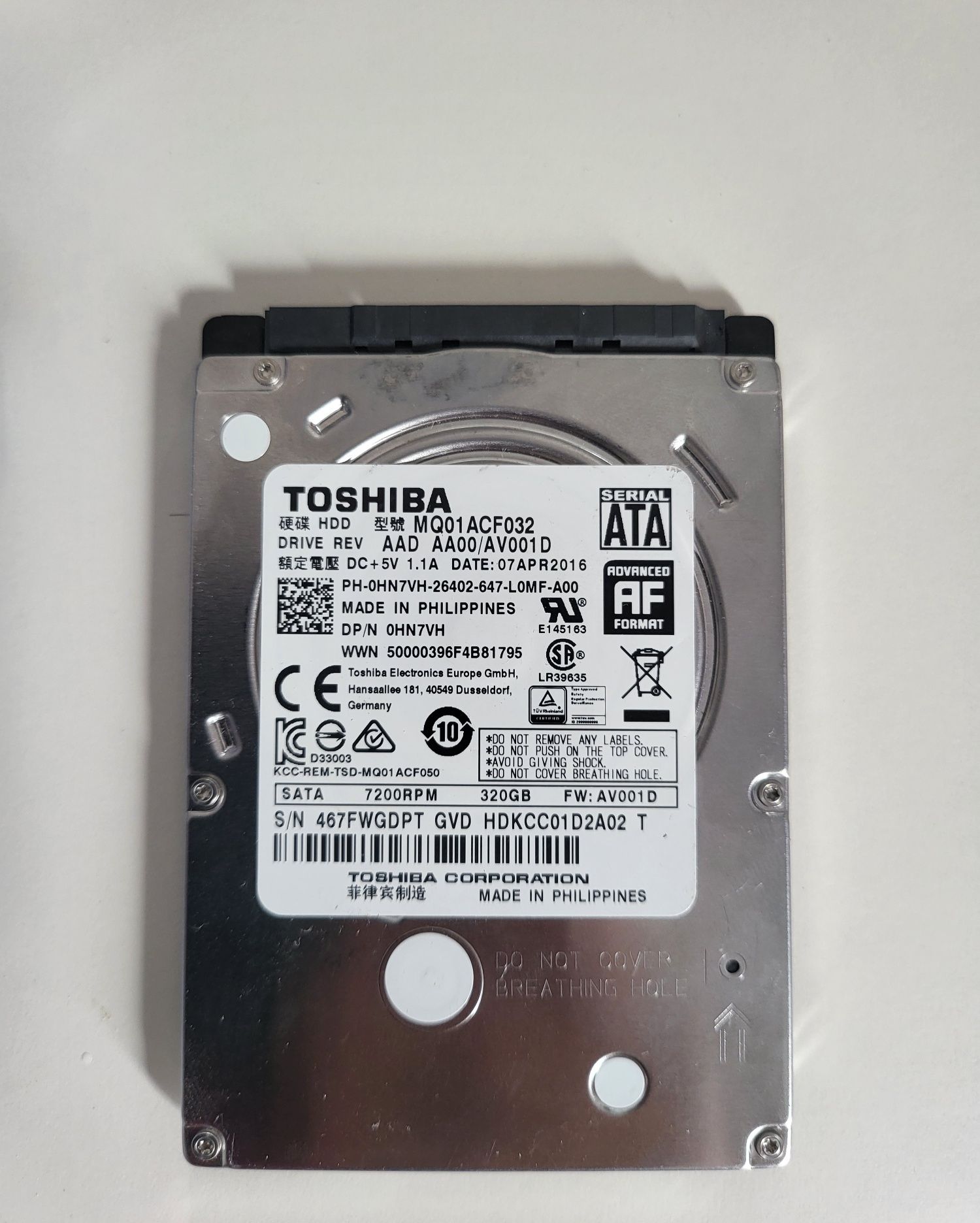 Жорсткий диск Toshiba 320GB