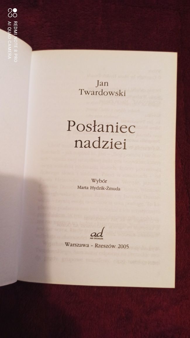 Książka Posłaniec nadziei - Jan Twardowski