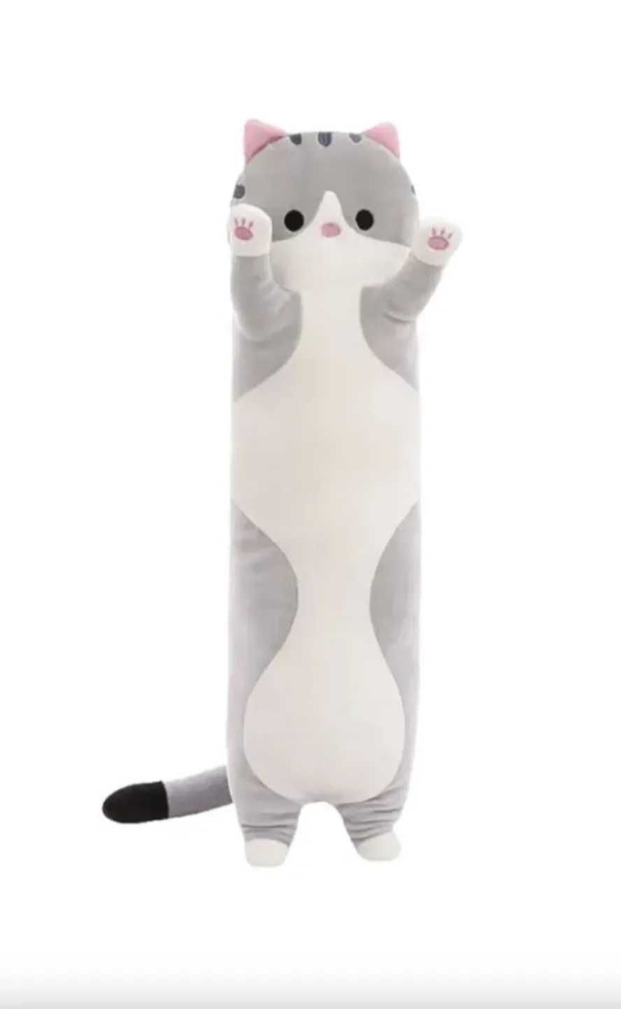 Мягкая игрушка Кот Батон 130 см, серый – большой плюшевый кот