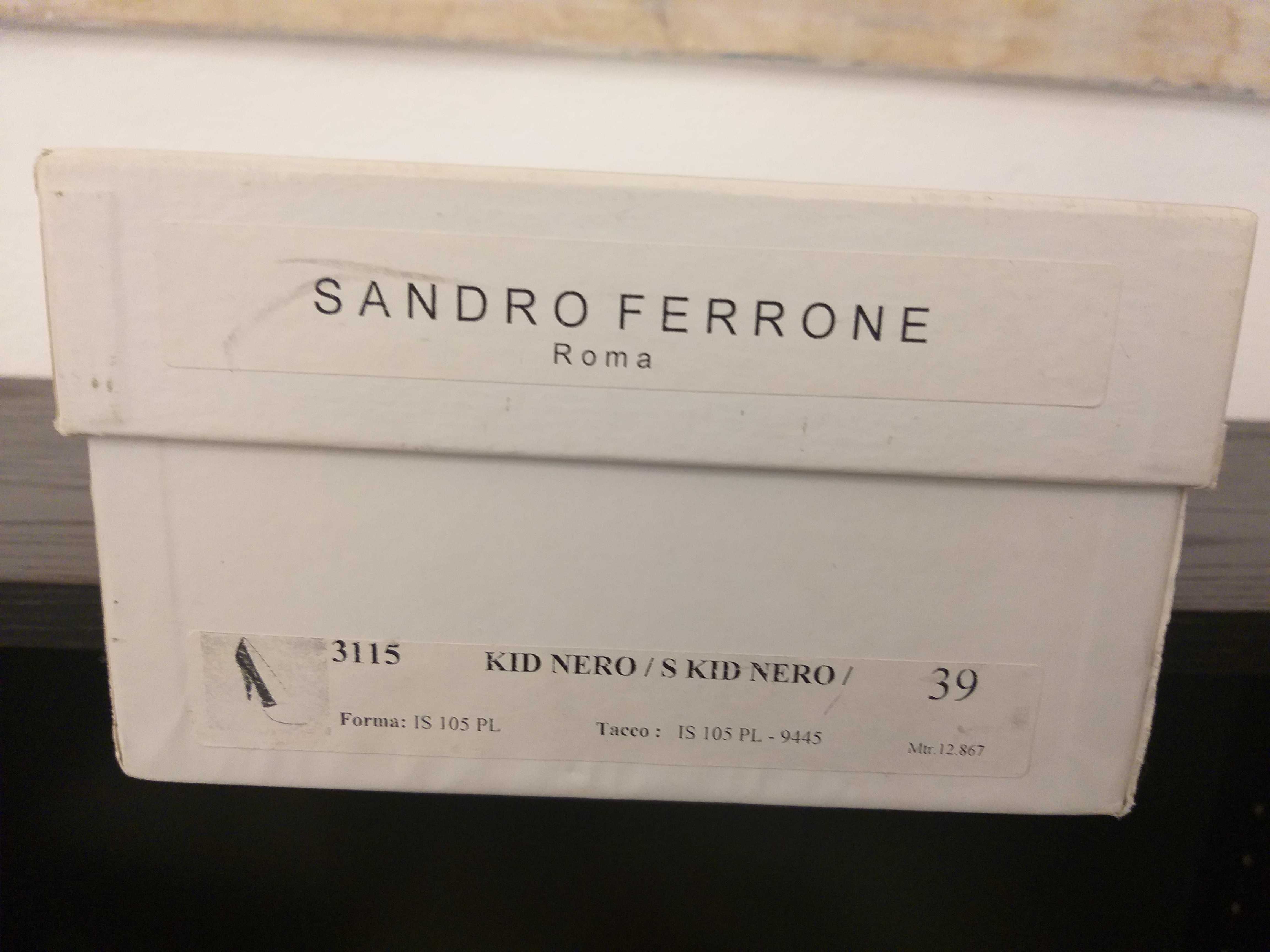 Sapatos senhora Sandro Ferrone pele genuína