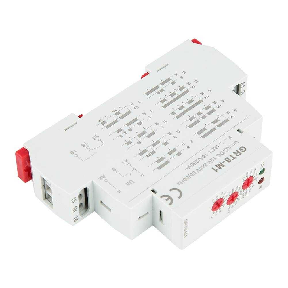 Przekaźnik czasowy DIN GRT8-M1 10 funkcji 230V 16A GEYA