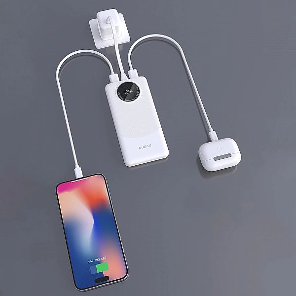 Powerbank Dudao K12/10000mAh PD22.5W USB-A, USB-C - czarny