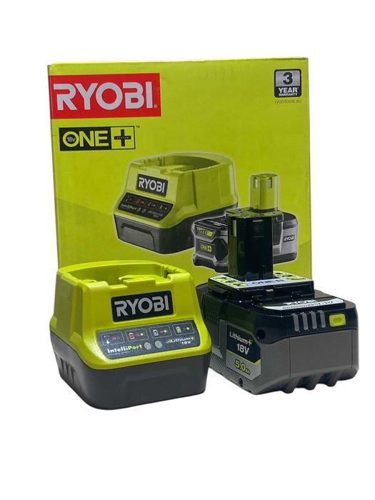 Ładowarka Ryobi (RC181201)-50) + Akumulator Ryobi 5.0Ah 18V