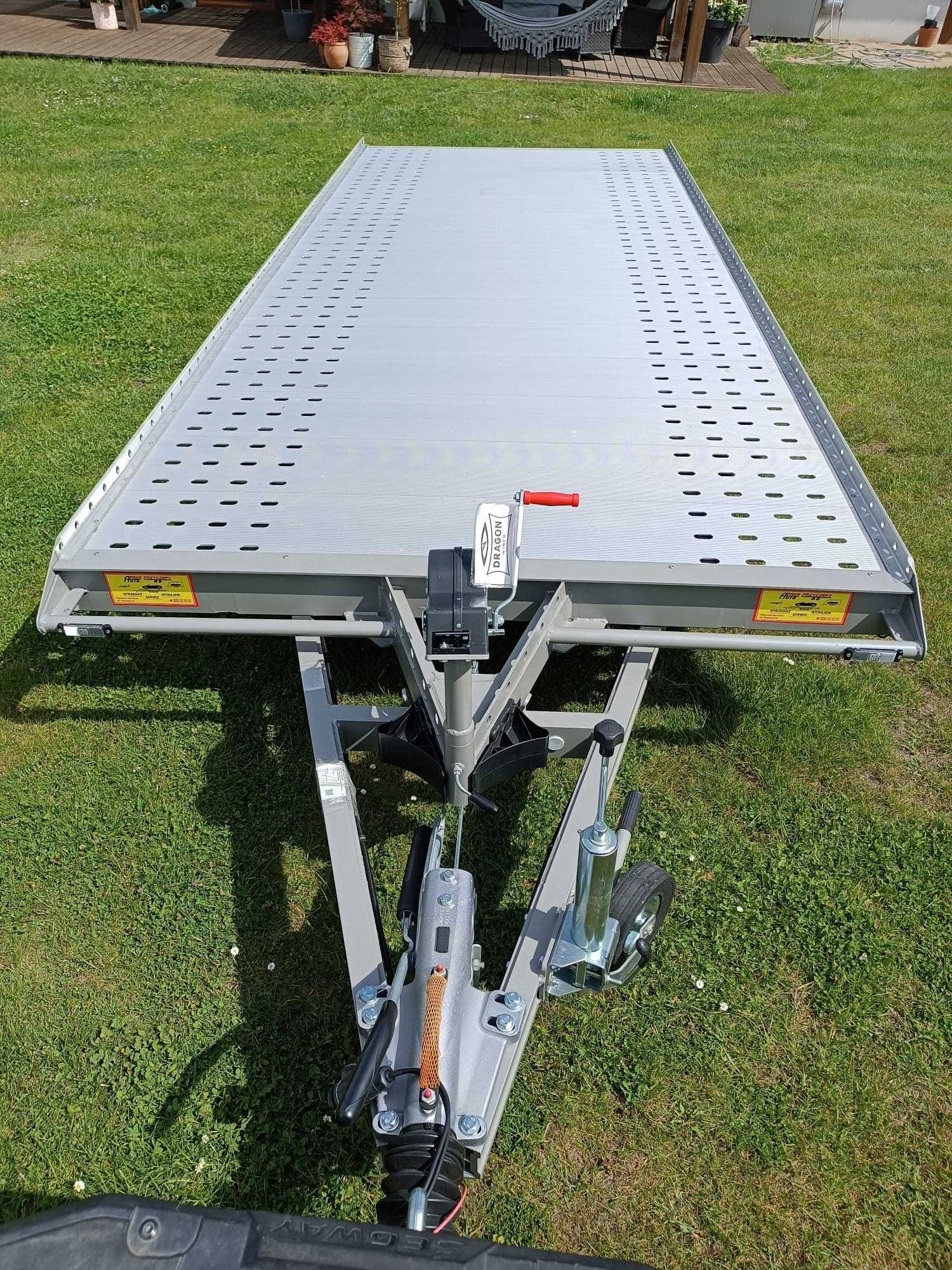 Laweta aluminiowa uchylna z wypełnionym środkiem 5m DMC 3500kg