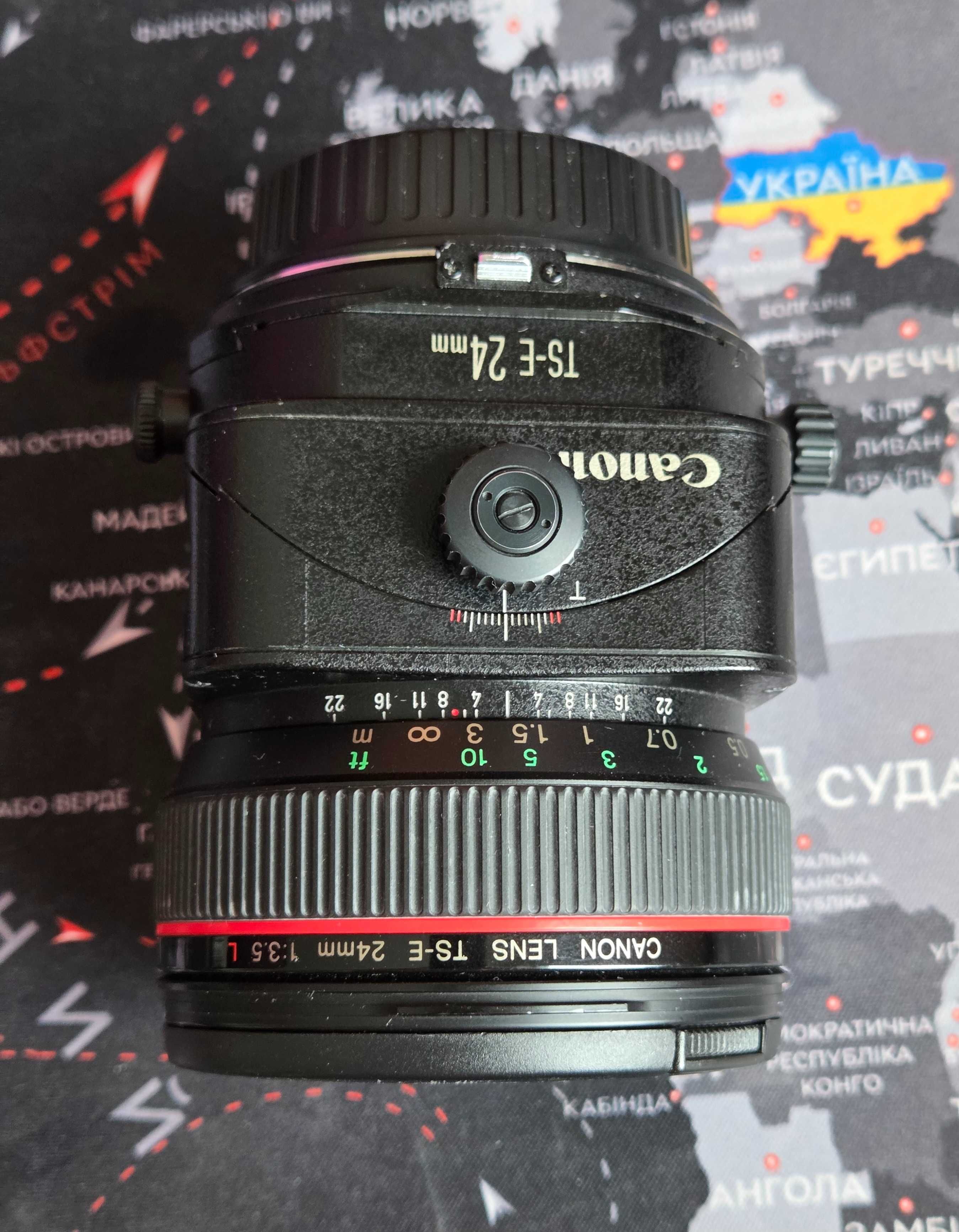 Обʼєктиви canon ef 16- 35 f2.8 iii 70-200 f4 і f2.8  ts-e 24 17-40 f4