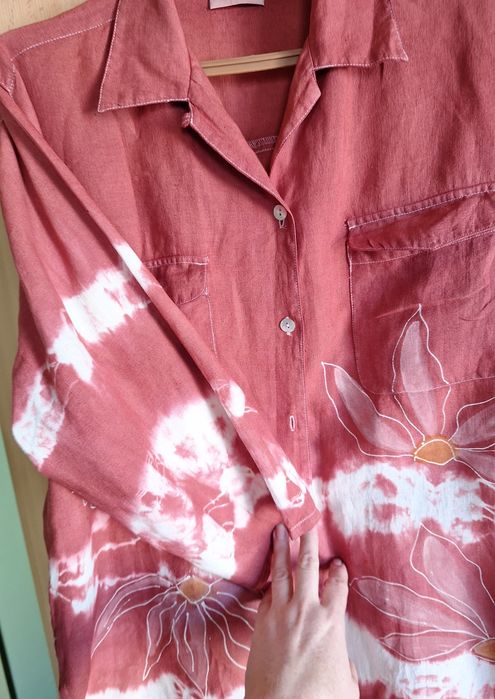 malowana lniana koszula
