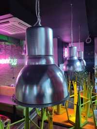 Lampa Loftowa srebrna, aluminium, bar, restauracja, stan idealny