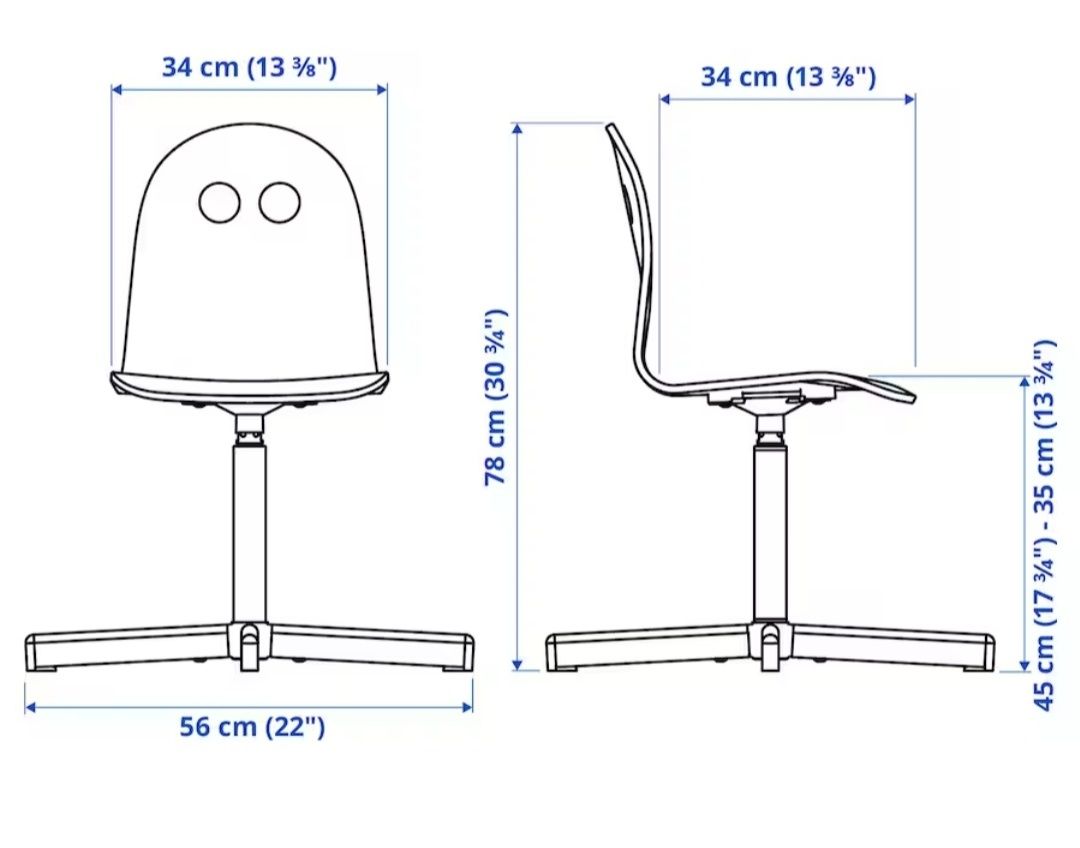 Valfred / Sibben Ikea krzesło krzesełko biurko do biurka dziecięce