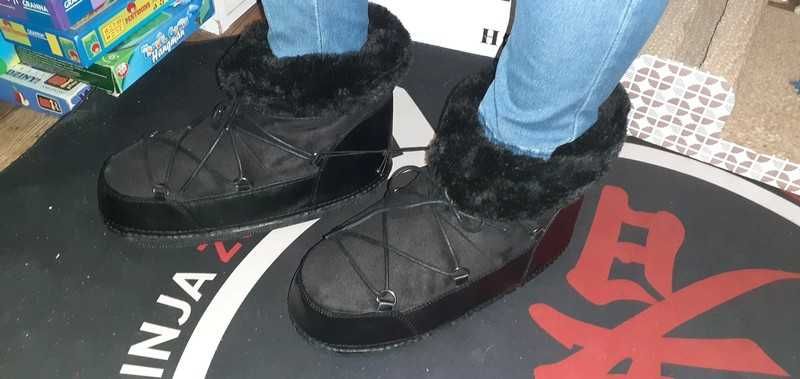 TCHIBO Śniegowce zimowe gwiazd z futrem boho emu botki 38/39/40 (26cm)