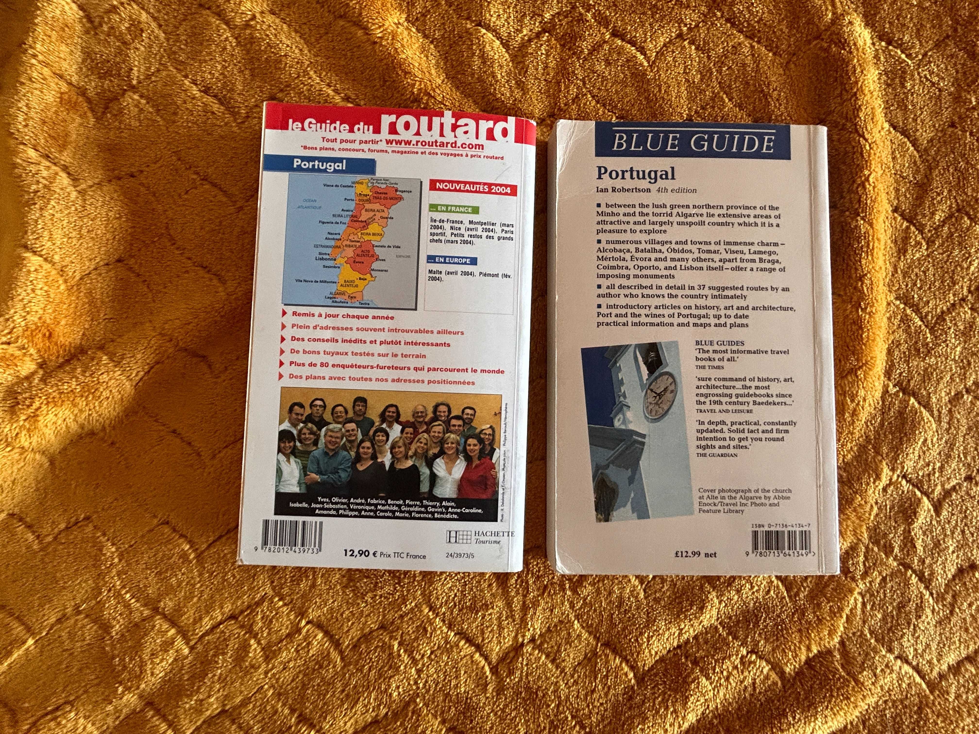 Conjunto de 2 Guias de Portugal o Routard e o Blue Guide.