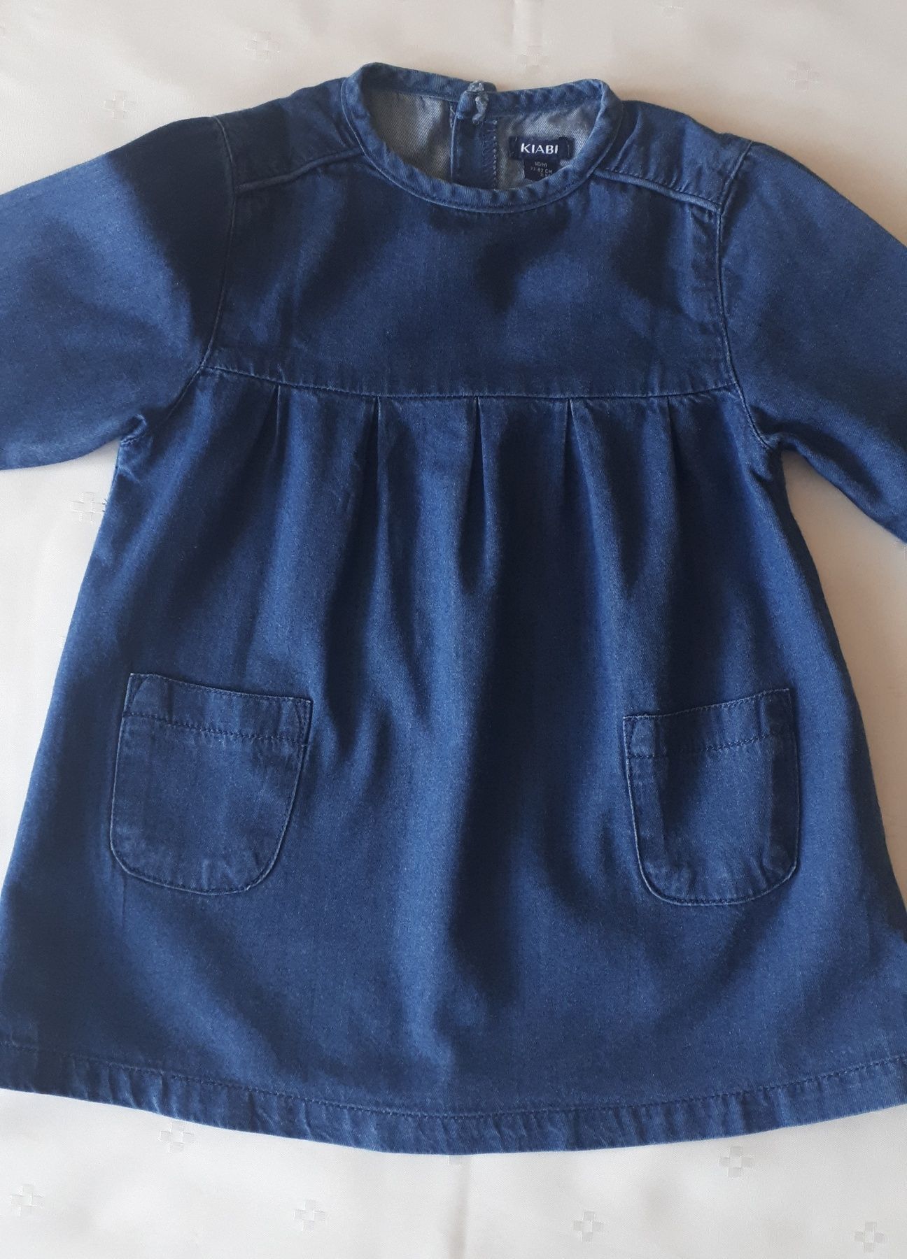 Sukienka dżinsowa długi rękaw r. 80