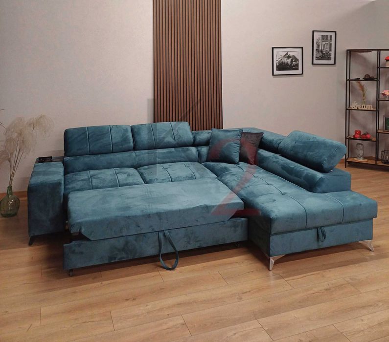 NOWOŚĆ, narożnik Fuks +USB, kanapa, sofa, łóżko do 7 dni +gratis
