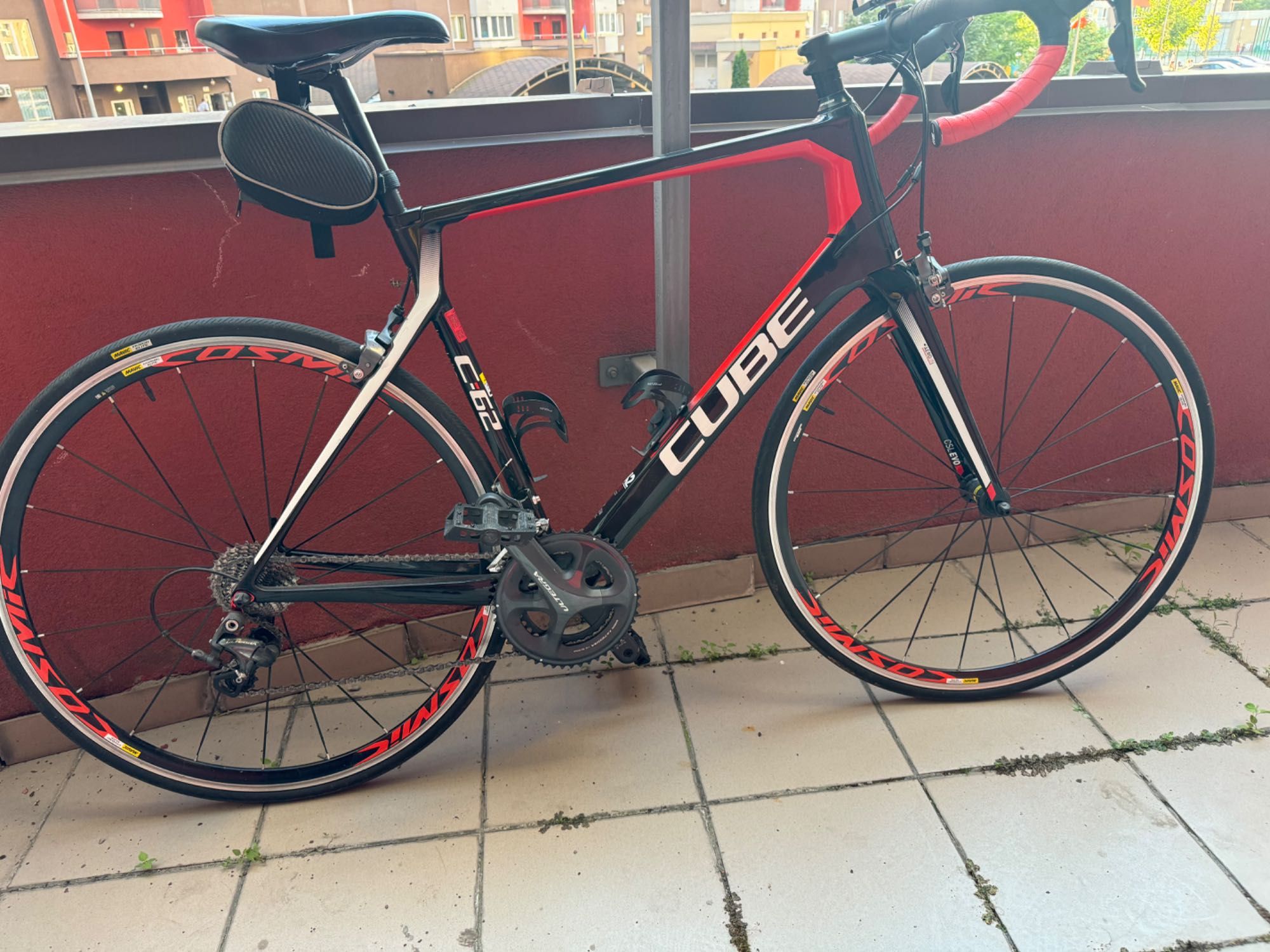 Карбоновий велосипед шосейник Cube c62 Трансмісія Shimano Ultegra