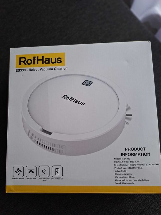 Robot sprzątający (odkurzacz) ROFHAUS ES 330 biały - NOWY.