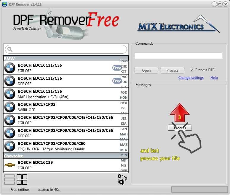 Pakiet programów do egr klapy sonda nox ori ecu paczka usuwanie