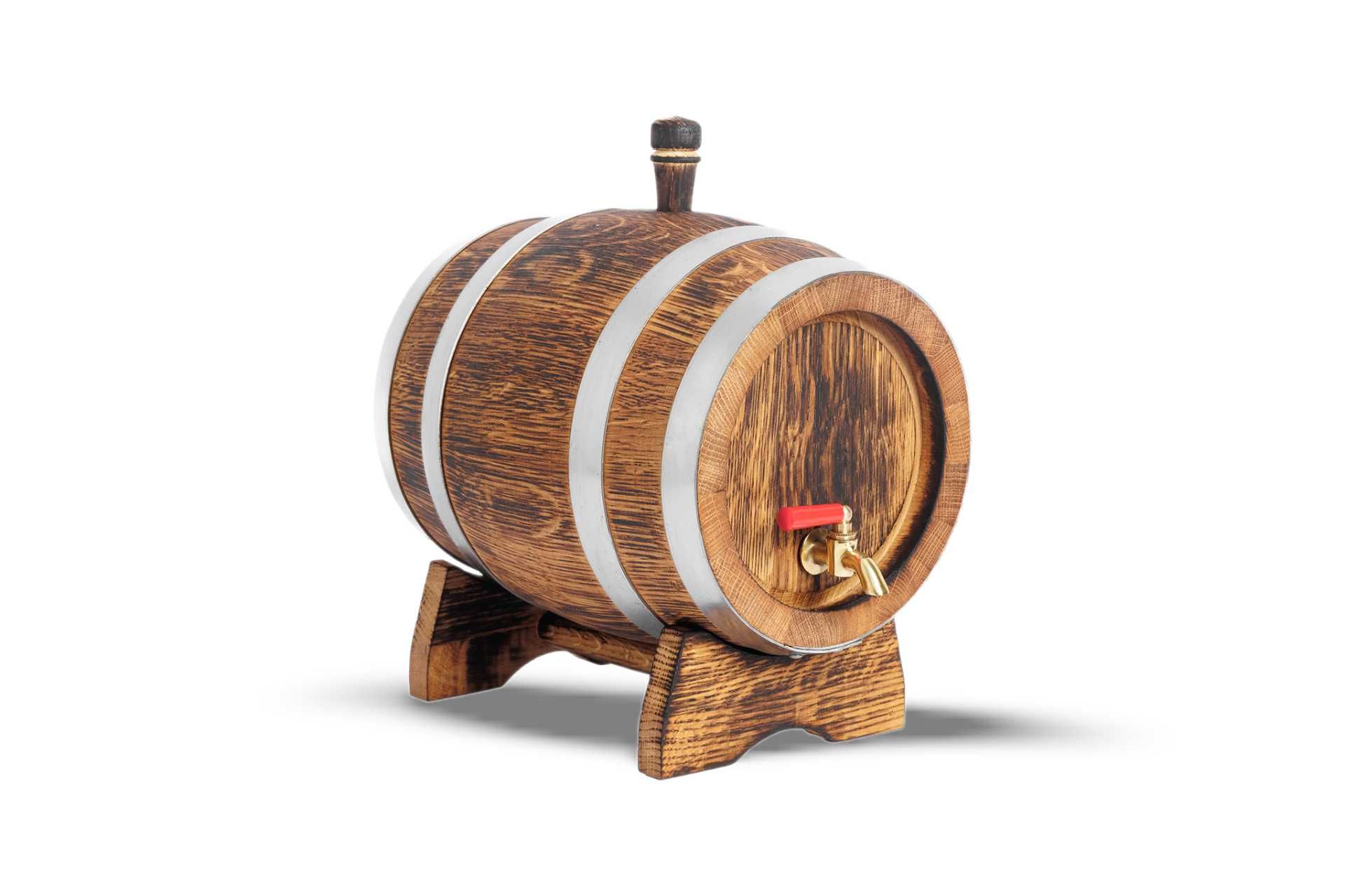 Dębowa beczka 5L na whisky bimber wino nalewki prezent (opalona)