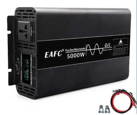 Інвертор EAFC 5000W, 12В - 220 В, 50 Гц із чистою синусоїдою