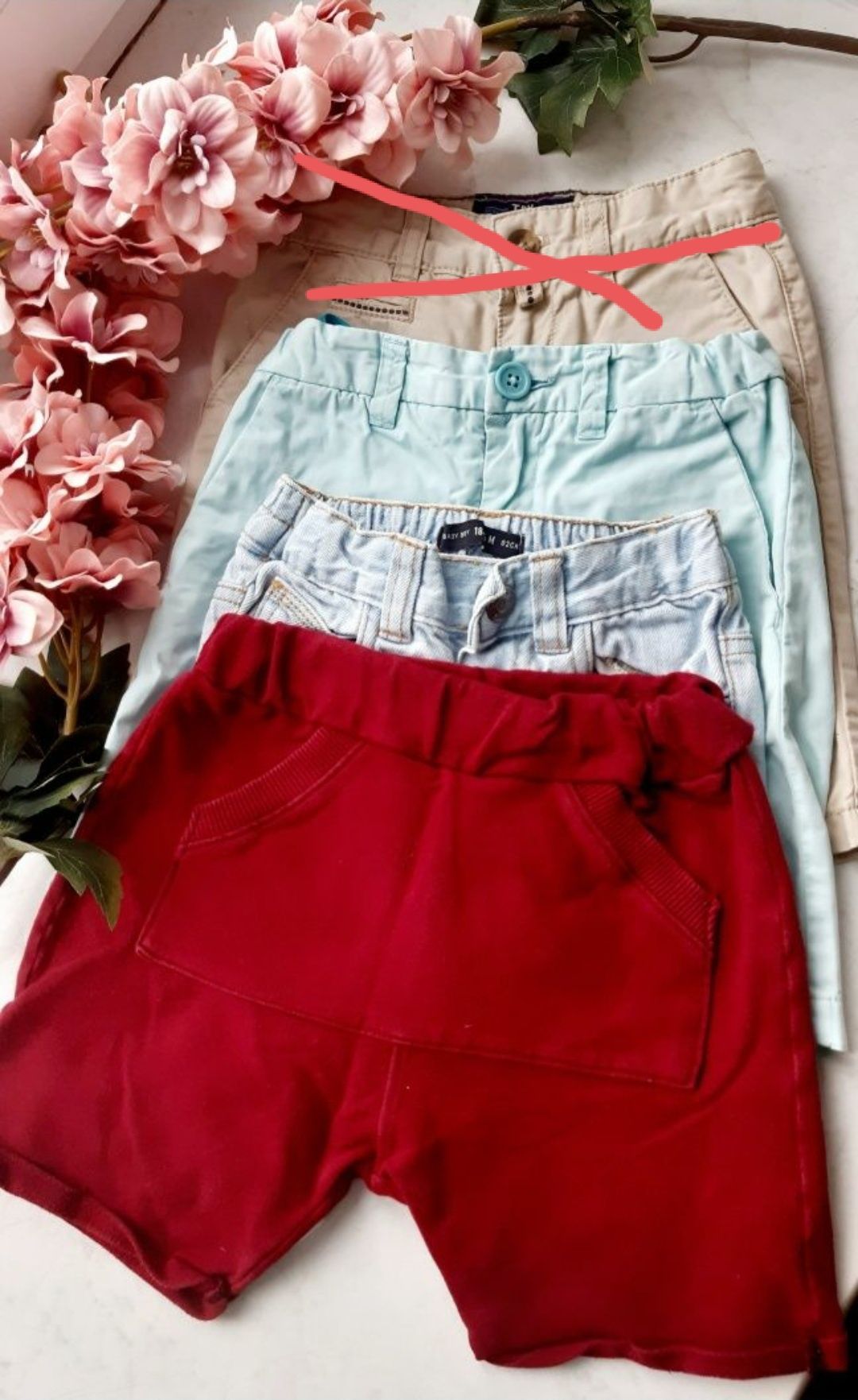 Zestaw 4 szt spodenki spodnie letnie na lato 98 104 taturo h&m