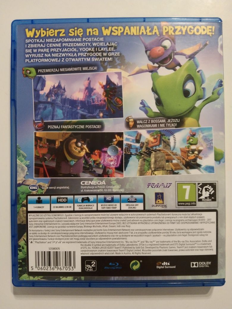 Ps4 Yooka-laylee możliwa zamiana