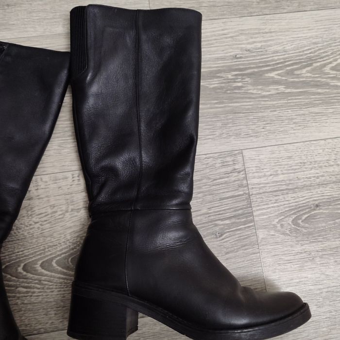 Зимние сапоги кожаные