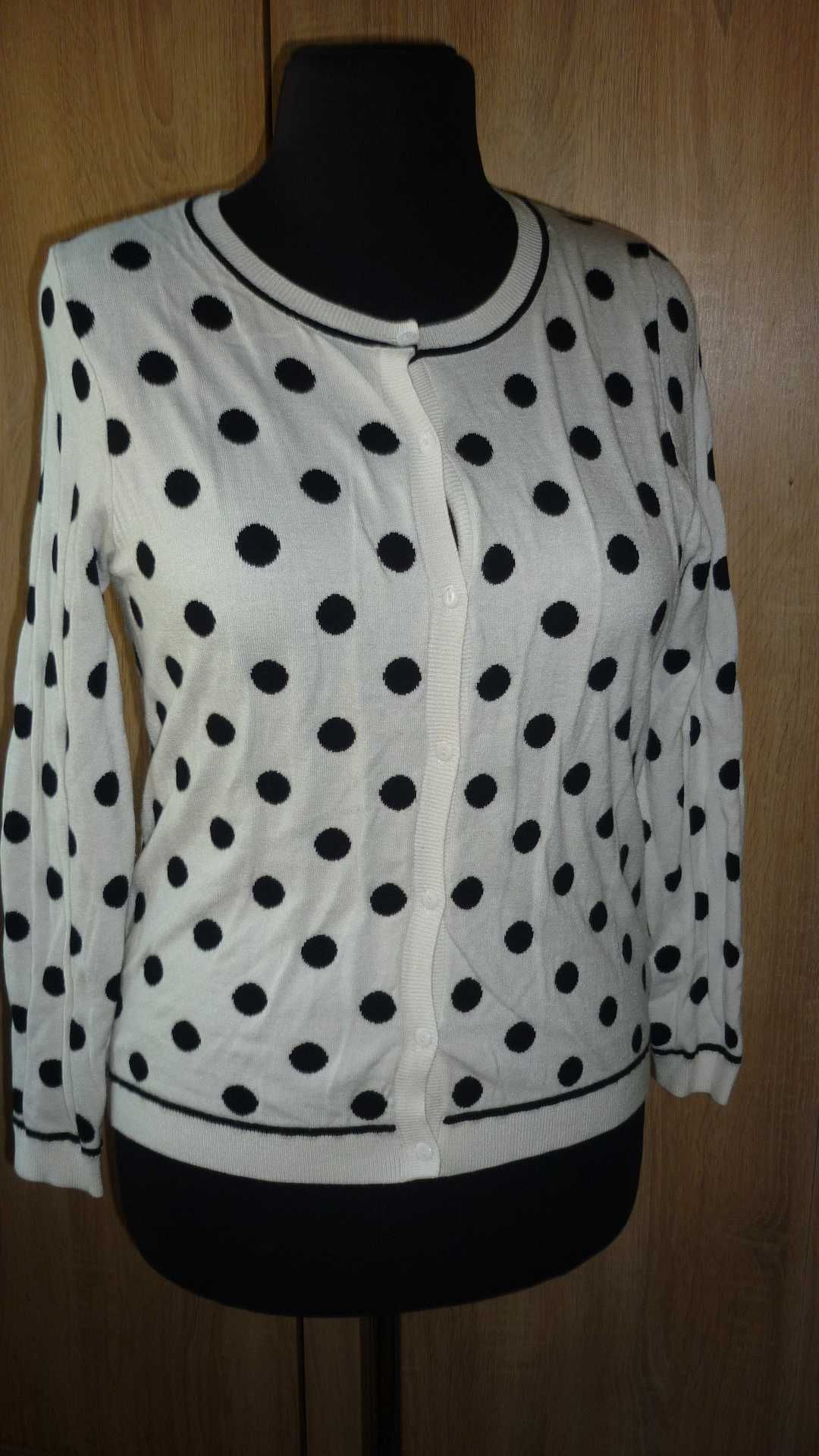 Christian Berg- wiskozowy sweter w grochy  r; XL