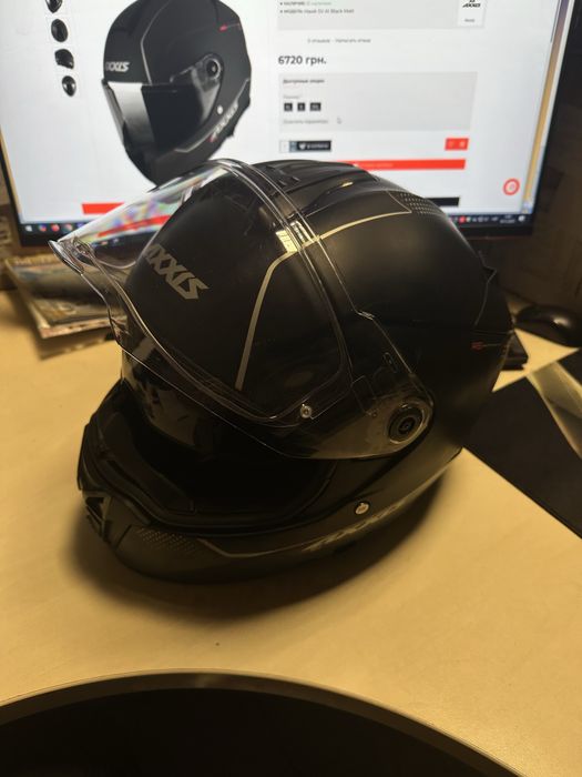 Мотошолом Axxis Hawk SV A1 Black Matt