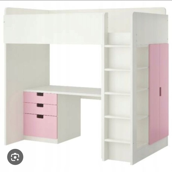 Łóżka Ikea stuva różowe